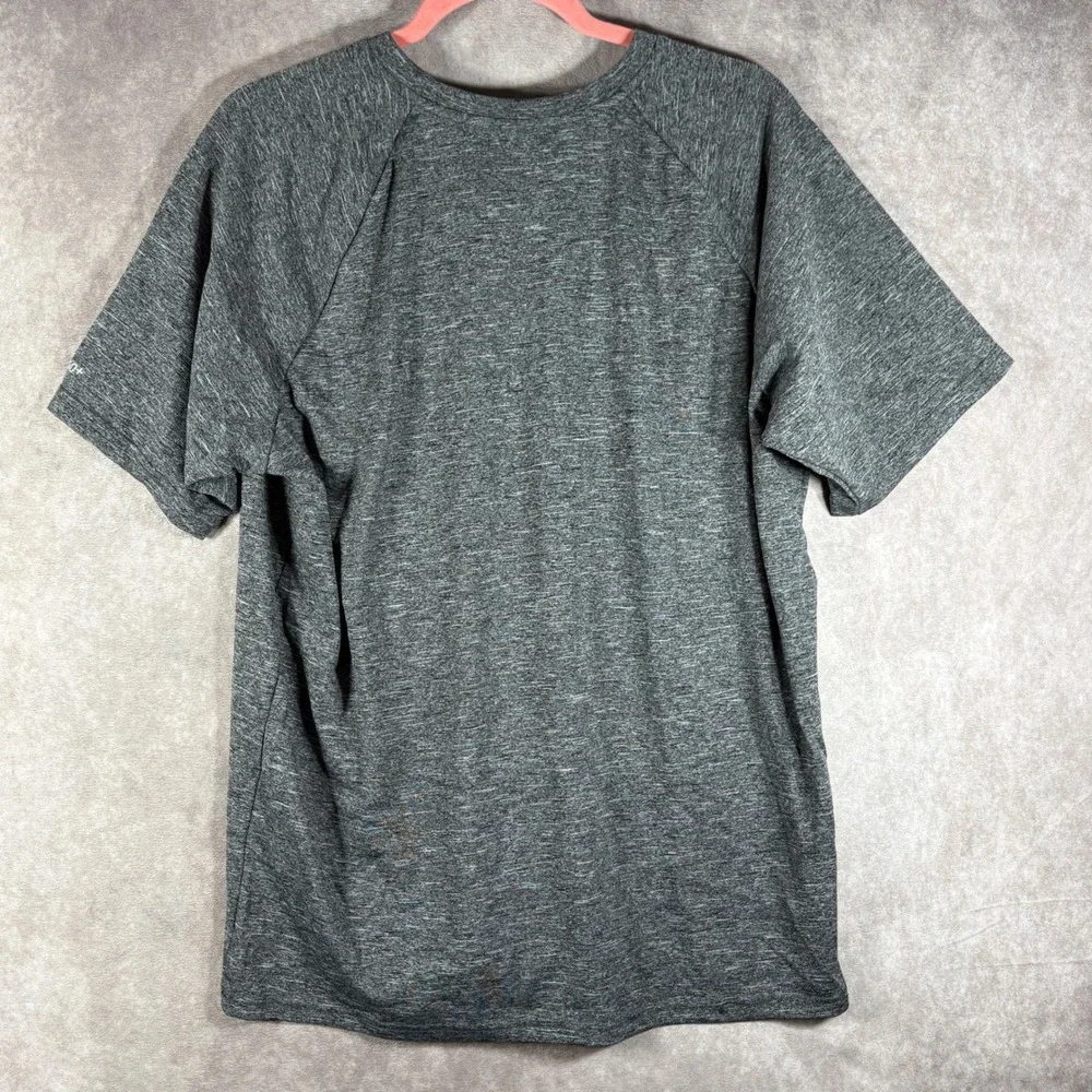 Nike Swim Shirt Mens L Gray Dri-Fit Rash Guard UPF 40+ NESSA589 Heathered Active